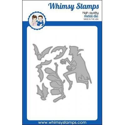 Whimsy Stamps Denise Lynn and Deb Davis Die - Dracula Going Batty